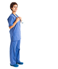 Poster - Smiling nurse isolated on white