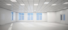 3D Big Empty White Office
