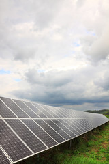 Solar Power Station in the green Nature