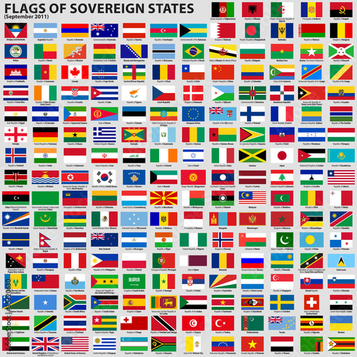 Naklejka dekoracyjna Flags of Sovereign States