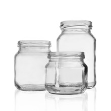 Three Empty Glass Jars