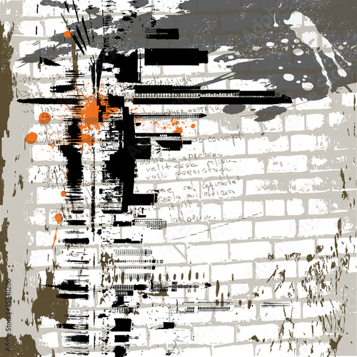 Fototapeta na wymiar the vector abstract grunge wall background