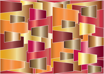 Wall Mural - abstract background made of color gradient bricks