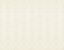 Seamless Pattern Of Beige Flowers And Leaves
