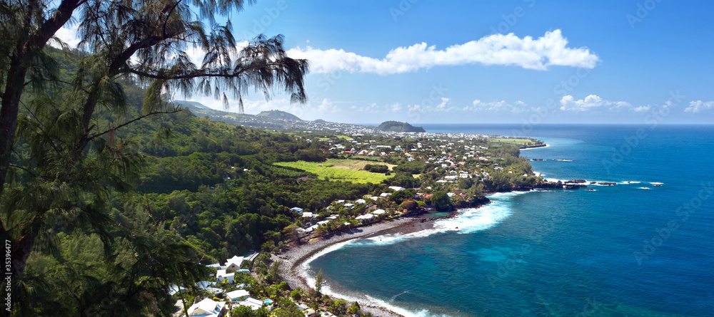 Plage de Manapany - Ile de La Réunion - obrazy, fototapety, plakaty 