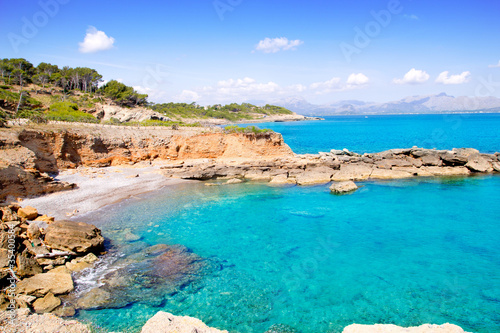Naklejka samoprzylepna Alcudia w mallorca la victoria turquoise beach