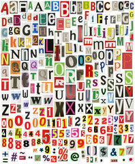 newspaper alphabet