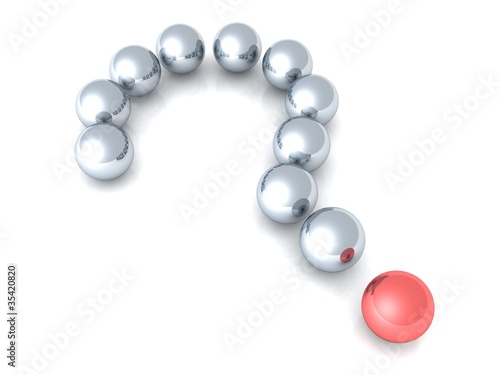 leadership concept with red ball