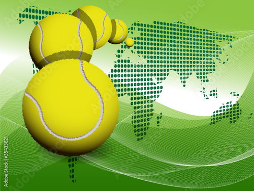 Obraz na płótnie canvas czteroczęściowy "tetraptyk" Tenis