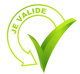Poster - je valide sur  symbole vert