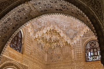 Fototapete - Alhambra de Granada.  Hall of the Two Sisters, Upper spans