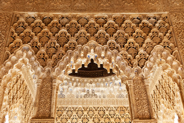 Fototapete - Alhambra de Granada. Pavilion in the Court of the Lions
