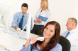 © CandyBox Images - Business team pretty businesswoman holding phone