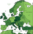 Green map of Europe