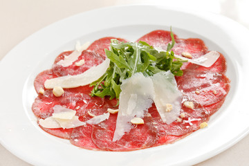 Canvas Print - Meat Carpaccio with Parmesan Cheese