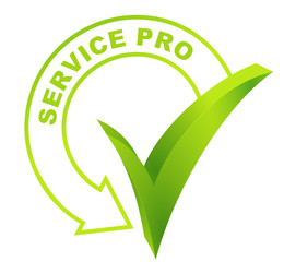Poster - service pro sur symbole validé vert