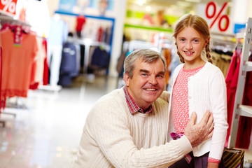 Poster - Grandfather and granddaughter