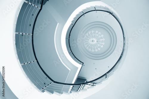 Board z aluminiowym obramowaniem Spiralne schody