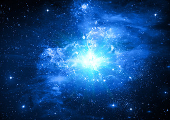 Wall Mural - stars of a planet and galaxy in a free space