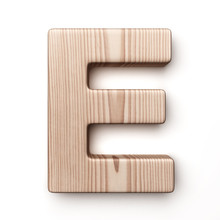 The Letter E In Wood