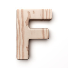The Letter F In Wood