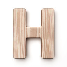 The Letter H In Wood