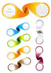 Fototapete - Vector twisted colorful banners