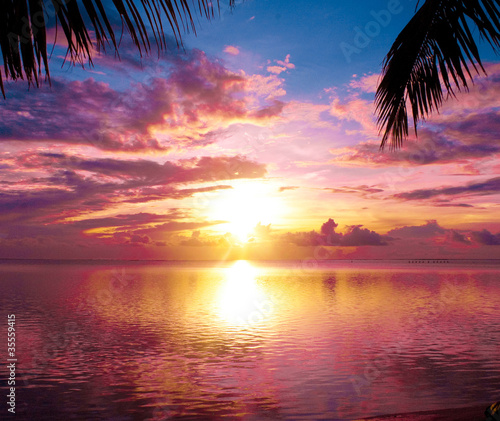 Plakat na papierze fotorealistycznym Plaża ocean hawaje