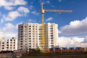 Building of the big multiroom apartment house