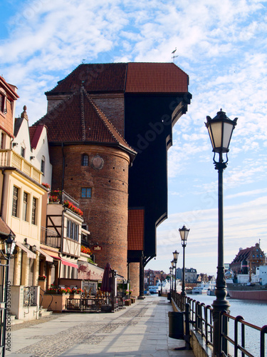 Obraz na płótnie canvas dwuczęściowy "dyptyk" Nabrzeże rzeki Motławy, gdańsk