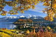 canvas print picture - Spiez am Thunersee mit Berner Alpen