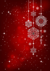 Wall Mural - Red Christmas background