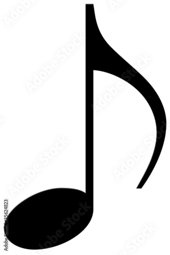 Eighth Note On A White Background Stock イラスト Adobe Stock Eighth Note On A White Background Stock イラスト Adobe Stock