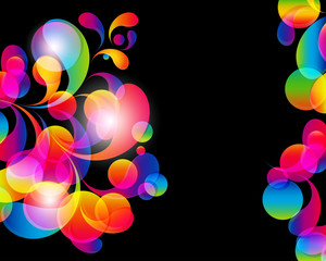 Aufkleber - Card background. Abstract bright color drops.