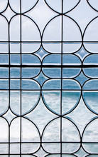 Ocean Through Lead Glass Window