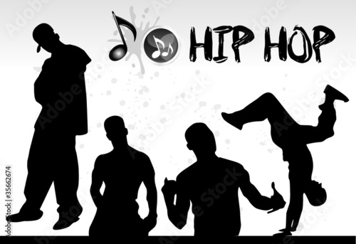 Naklejka ścienna danseurs de hip hop