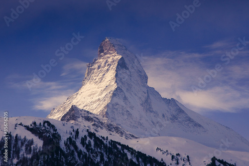 Obraz na płótnie canvas trzyczęściowy "tryptyk" Matternhorn