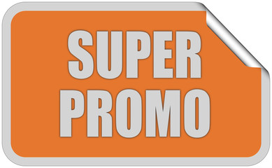 Sticker orange curl oben SUPER PROMO