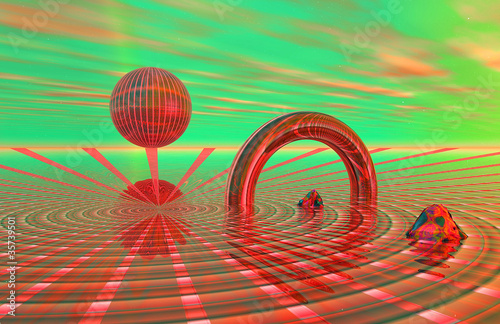 Board z aluminiowym obramowaniem 3d - egn - science fiction 102