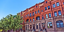 Harlem District And Its Typical House - New York.