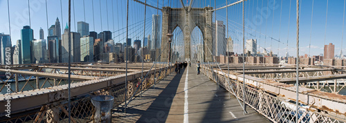 Nowoczesny obraz na płótnie Brooklyn Bridge pedestrian lane, New York