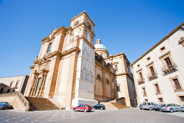 Wall Mural - baroque style Cathedral in sicilian town Piazza Armerina