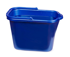 Wall Mural - Blue plastic bucket filled with water