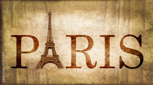 Plakat na zamówienie Paris, titre vintage