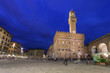 Piazza della Signoria at night, Florence, Italy