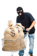 © Anton Gvozdikov - Happy robber with sacks full of dollars