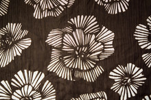 Brown Floral Fabric Textile