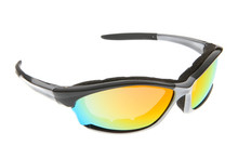 Fashion Colorful Sport Sunglasses On White Background