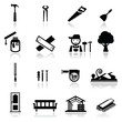 Icons set carpentry