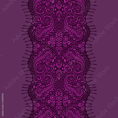 Tapeta ścienna Fioletowy wzór paisley